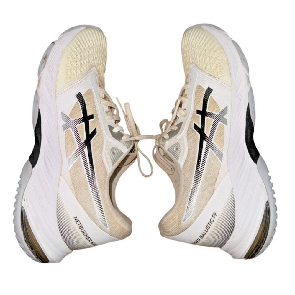 Asics Netburner Ballistic FF Womens 10 Pre-Owned Volleyball Shoes White Sneakers